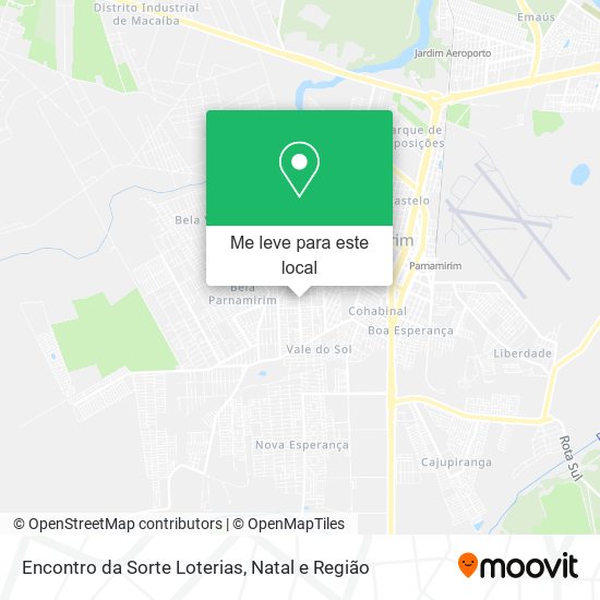 Encontro da Sorte Loterias mapa