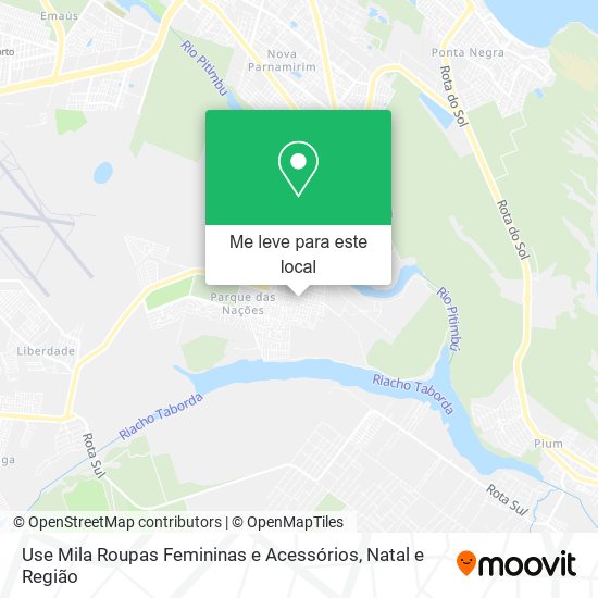 Use Mila Roupas Femininas e Acessórios mapa