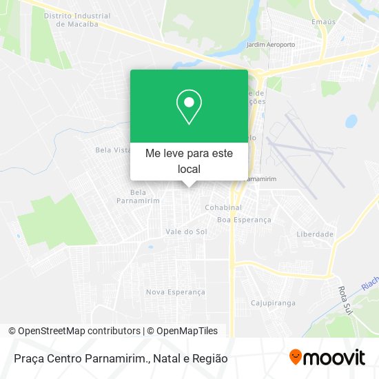 Praça Centro Parnamirim. mapa