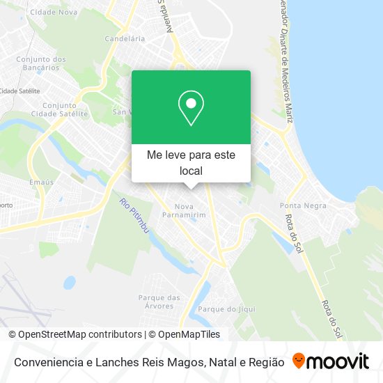 Conveniencia e Lanches Reis Magos mapa