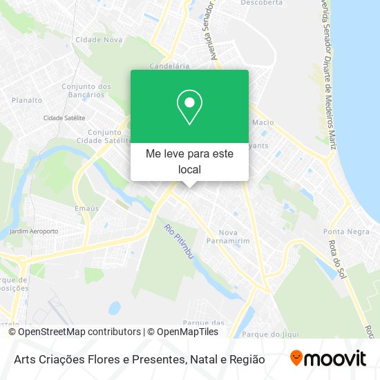 Arts Criações Flores e Presentes mapa