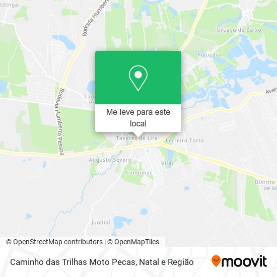 Caminho das Trilhas Moto Pecas mapa
