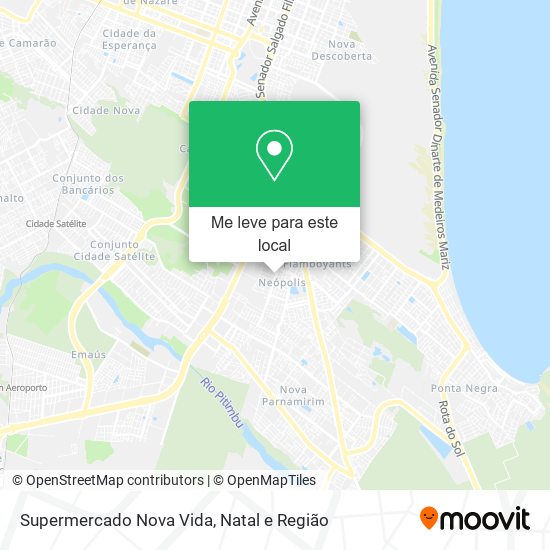 Supermercado Nova Vida mapa