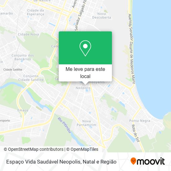 Espaço Vida Saudável Neopolis mapa