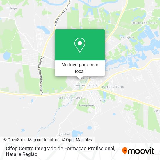 Cifop Centro Integrado de Formacao Profissional mapa