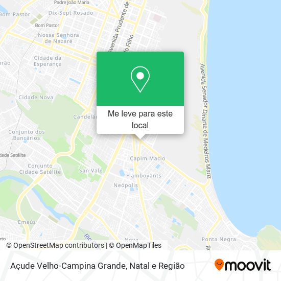 Açude Velho-Campina Grande mapa