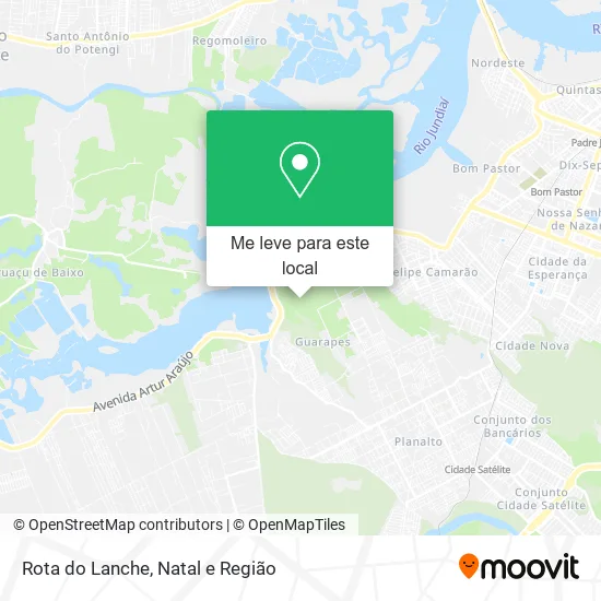 Rota do Lanche mapa