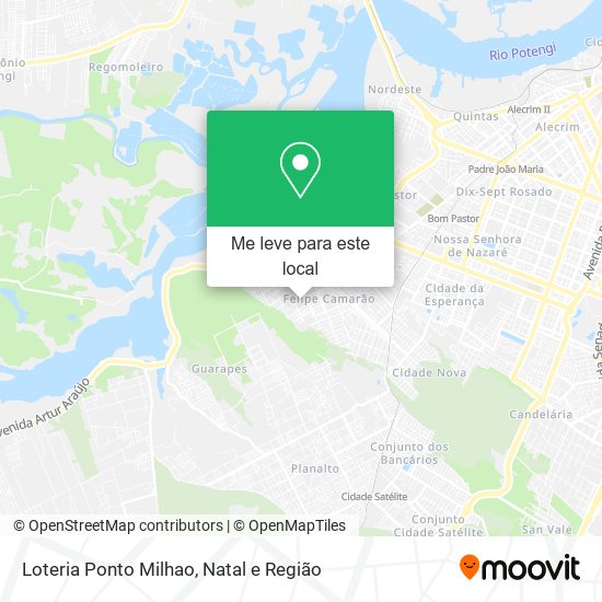 Loteria Ponto Milhao mapa