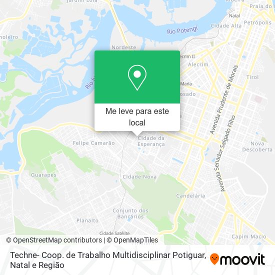 Techne- Coop. de Trabalho Multidisciplinar Potiguar mapa