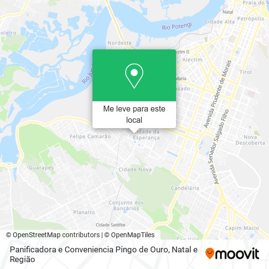 Panificadora e Conveniencia Pingo de Ouro mapa