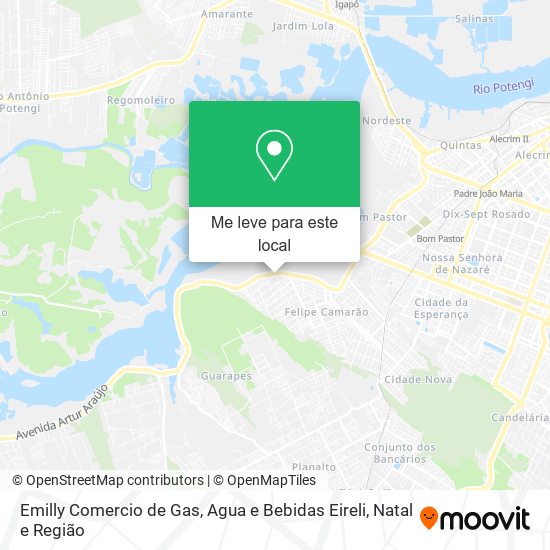 Emilly Comercio de Gas, Agua e Bebidas Eireli mapa