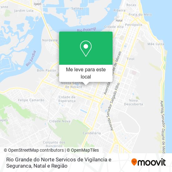 Rio Grande do Norte Servicos de Vigilancia e Seguranca mapa