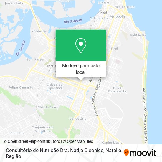 Consultório de Nutrição Dra. Nadja Cleonice mapa