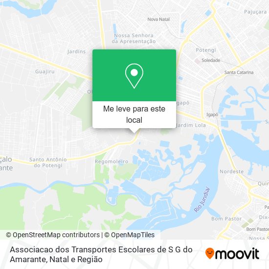 Associacao dos Transportes Escolares de S G do Amarante mapa