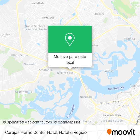 Carajás Home Center Natal mapa