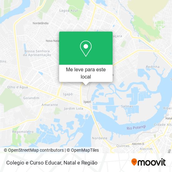 Colegio e Curso Educar mapa