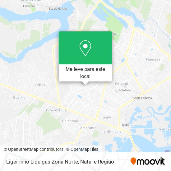 Ligeirinho Liquigas Zona Norte mapa
