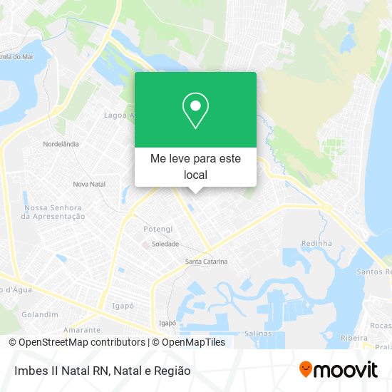 Imbes II Natal RN mapa