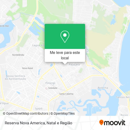 Reserva Nova America mapa