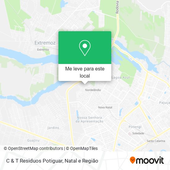 C & T Residuos Potiguar mapa