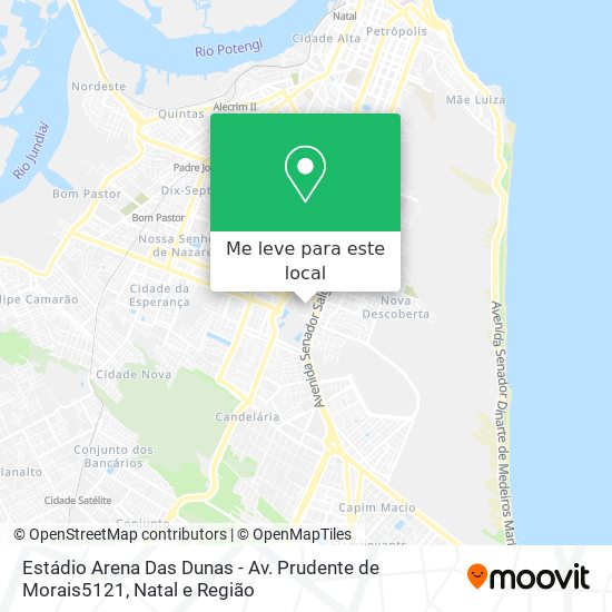 Estádio Arena Das Dunas - Av. Prudente de Morais5121 mapa