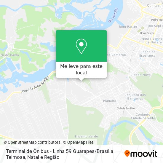 Como chegar até Terminal de Ônibus - Linha 59 Guarapes / Brasília Teimosa  de Ônibus?