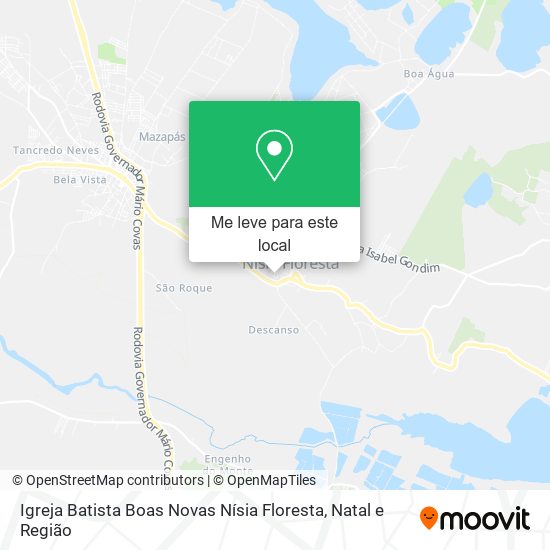 Igreja Batista Boas Novas Nísia Floresta mapa