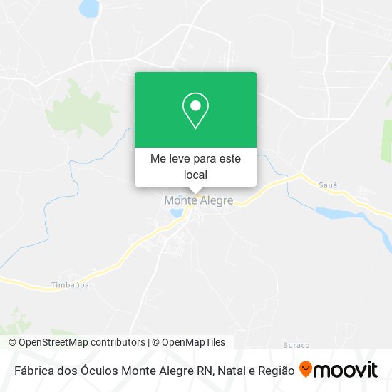 Fábrica dos Óculos Monte Alegre RN mapa