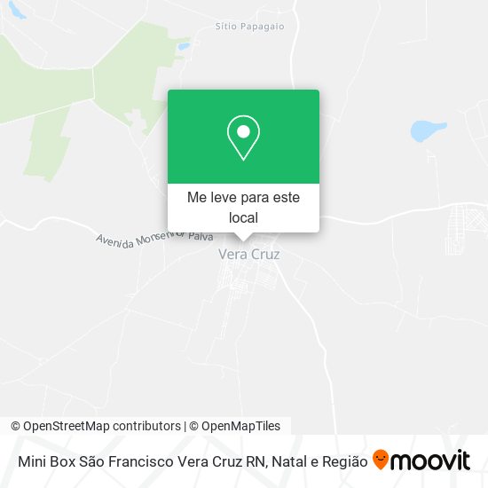 Mini Box São Francisco Vera Cruz RN mapa