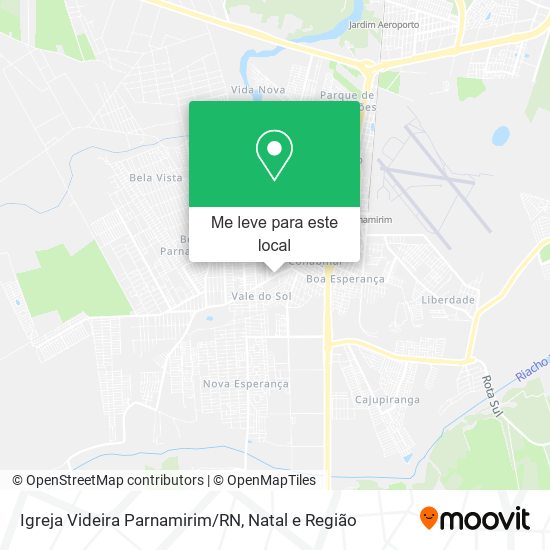 Igreja Videira Parnamirim/RN mapa