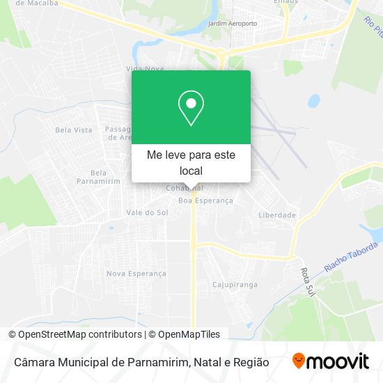 Câmara Municipal de Parnamirim mapa
