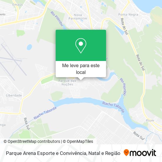 Parque Arena Esporte e Convivência mapa