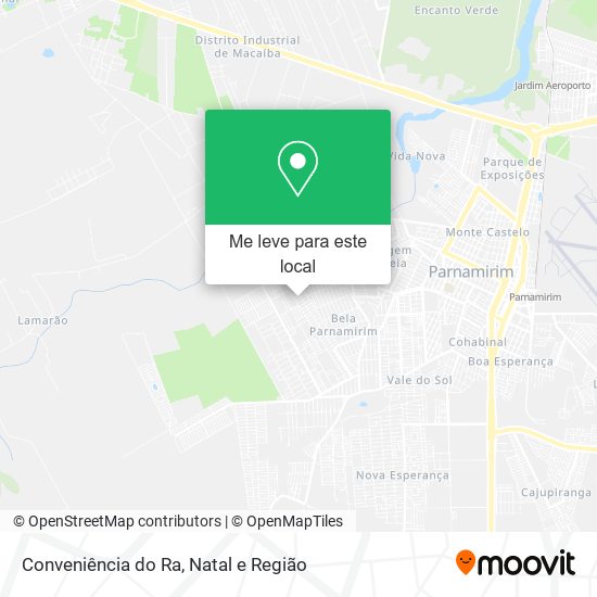 Conveniência do Ra mapa