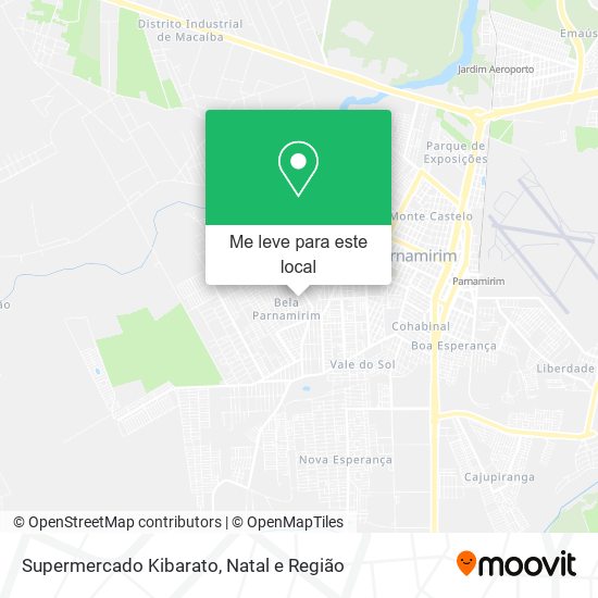 Supermercado Kibarato mapa