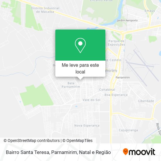 Bairro Santa Teresa, Parnamirim mapa