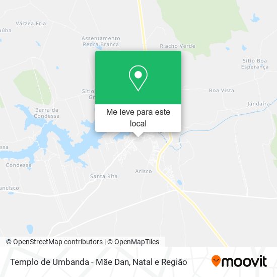 Templo de Umbanda - Mãe Dan mapa