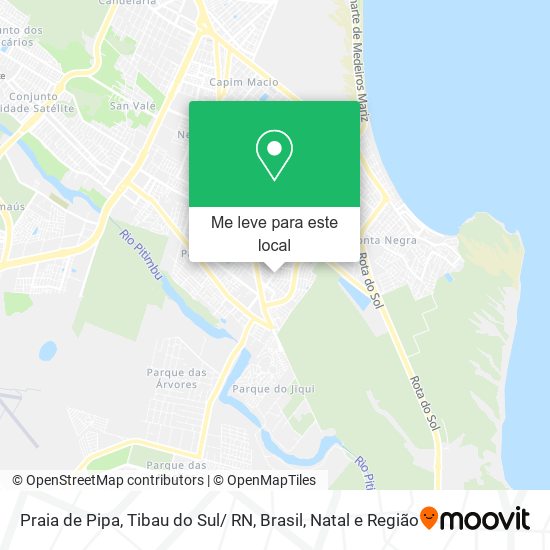 Praia de Pipa, Tibau do Sul/ RN, Brasil mapa