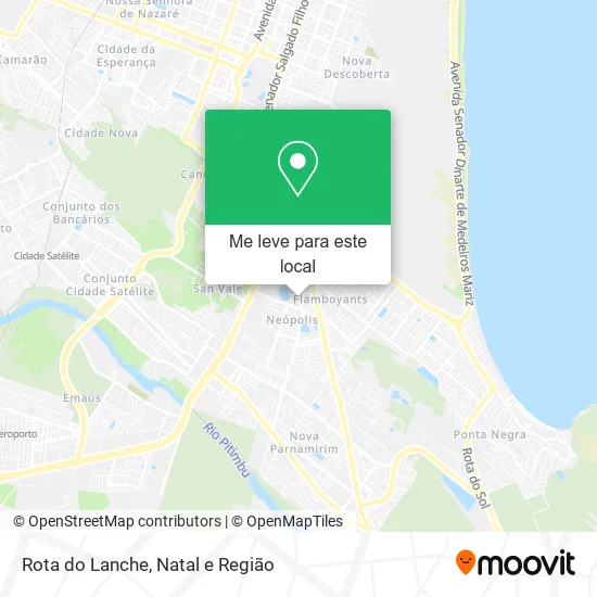 Rota do Lanche mapa