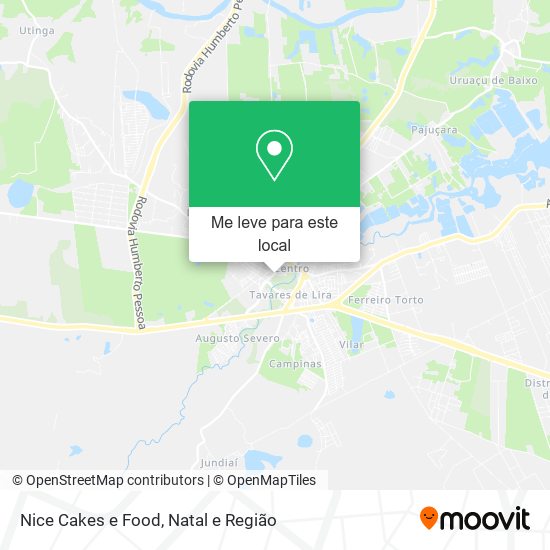 Nice Cakes e Food mapa