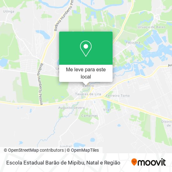 Escola Estadual Barão de Mipibu mapa