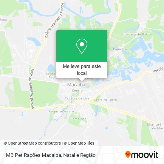 MB Pet Rações Macaiba mapa