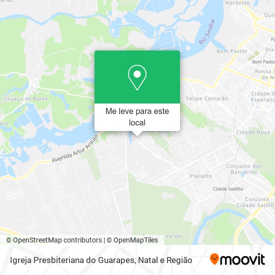 Igreja Presbiteriana do Guarapes mapa
