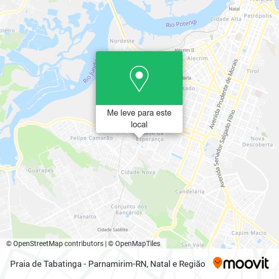 Praia de Tabatinga - Parnamirim-RN mapa