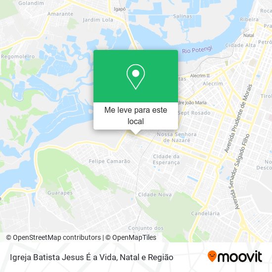 Igreja Batista Jesus É a Vida mapa