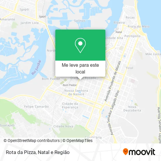 Rota da Pizza mapa