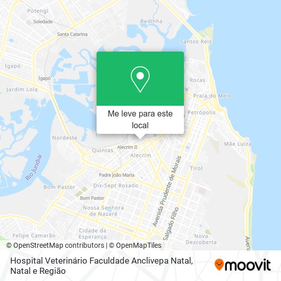 Hospital Veterinário Faculdade Anclivepa Natal mapa