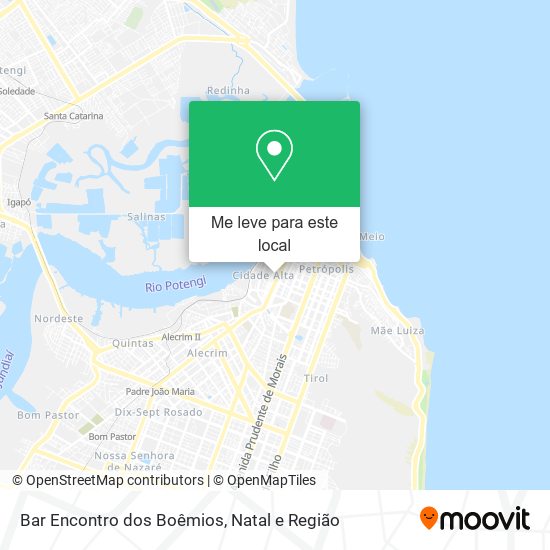 Bar Encontro dos Boêmios mapa