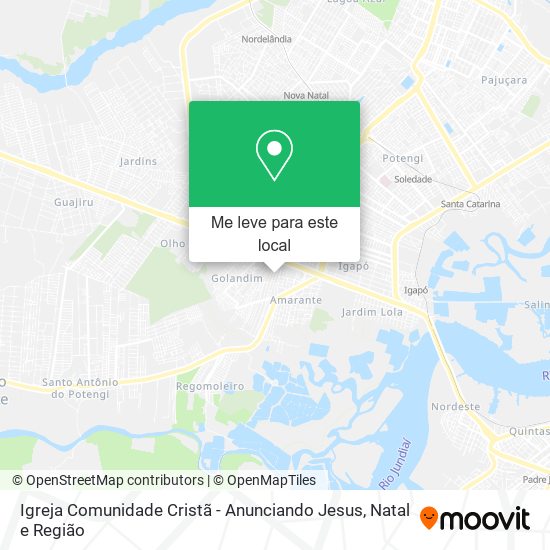 Igreja Comunidade Cristã - Anunciando Jesus mapa