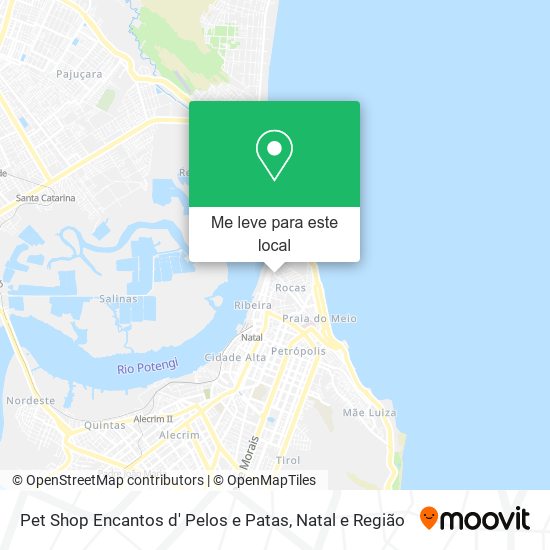Pet Shop Encantos d' Pelos e Patas mapa