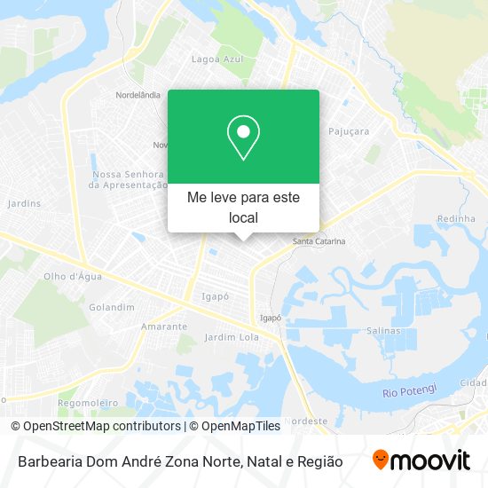 Barbearia Dom André Zona Norte mapa